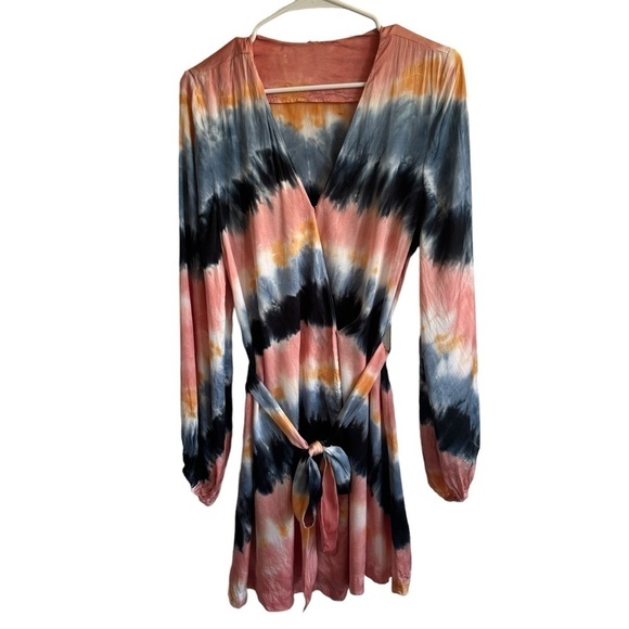 Young Fabulous & Broke Tie Dye Bettina Wrap Dress, Size S - Picture 4 of 9